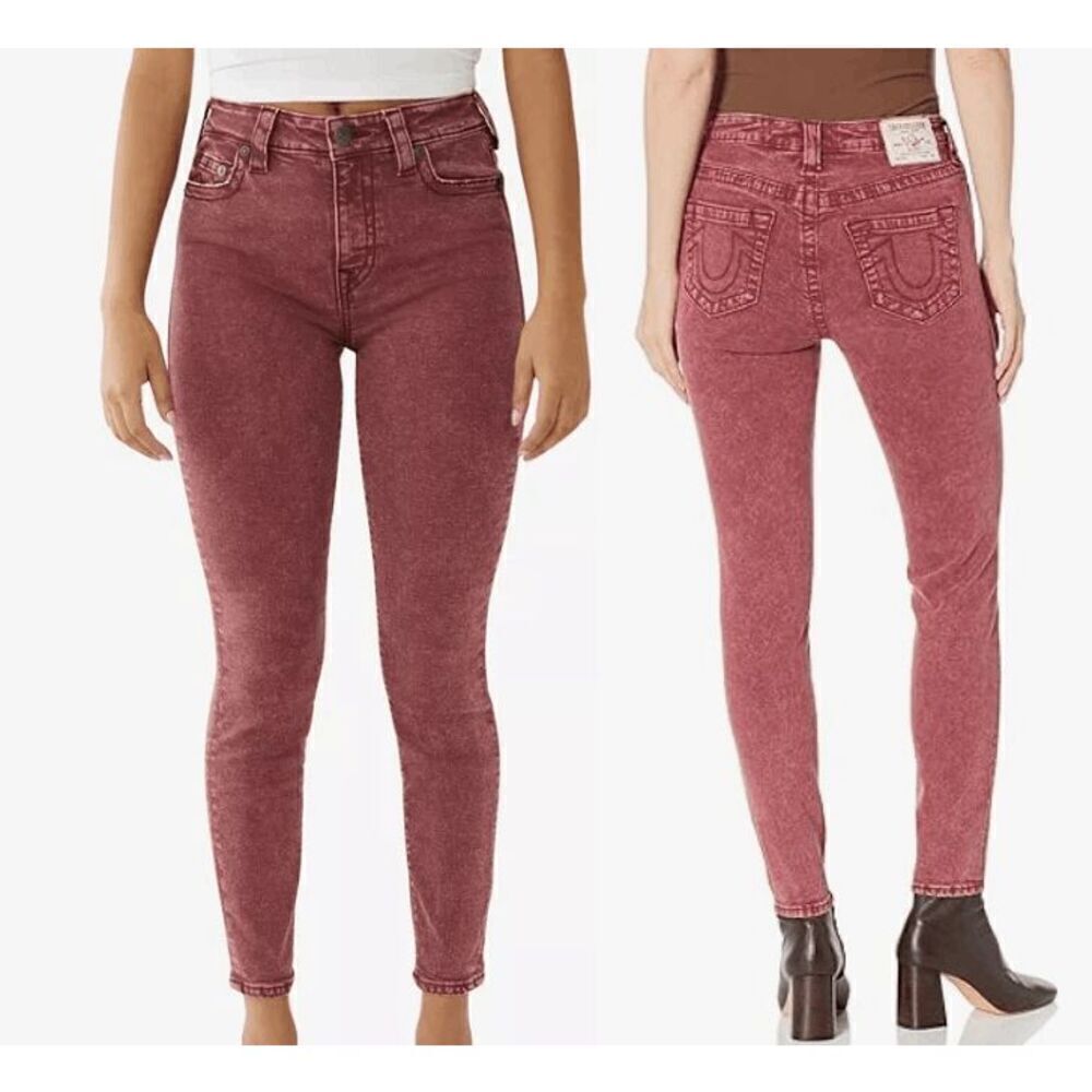 TRUE RELIGION Women's Halle High Rise Super Skinny Jeans 24